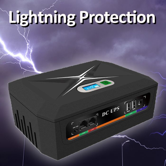 Джерело безперебійного живлення (ДБЖ, UPS) DCP60W для роутера, термінала, камери (60 Вт, 20800 mah) Black