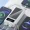 Power bank XIYT Y110 30000 mah + кабель 4 в 1 USB/Micro/Type-C/Lightning/Ліхтарик/Сонячна панель Black