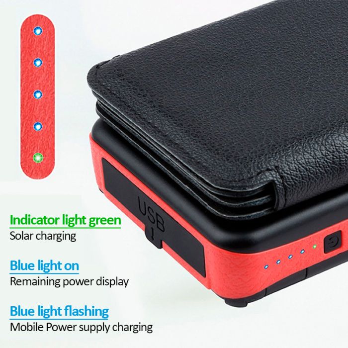 УМБ із сонячною панеллю XIYT HY-1803 / Power bank / 20000 mah / 2xUSB / Micro / Type-C Orange