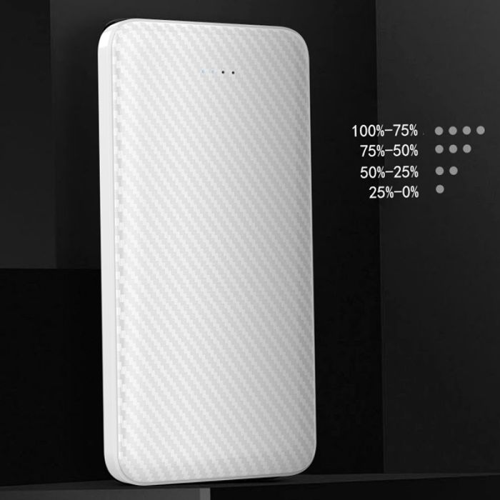 УМБ Power bank XIYT YZB0110 10000 mAh 2xUSB / Micro / Type-C White