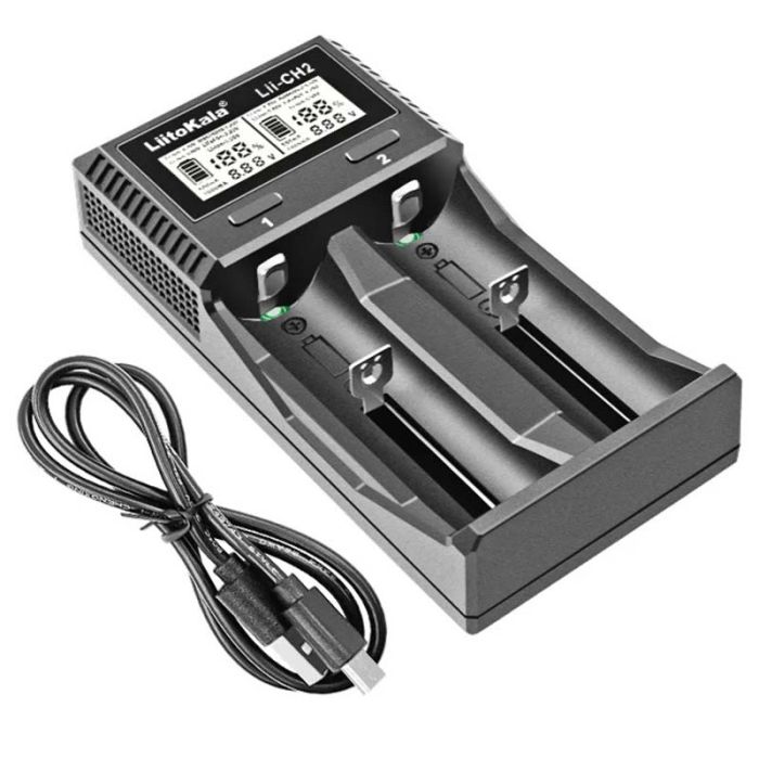 Интеллектуальное зарядное устройство LiitoKala Lii-CH2 для 18650, AA, AAA Li-Ion, LiFePO4, Ni-MH-Cd