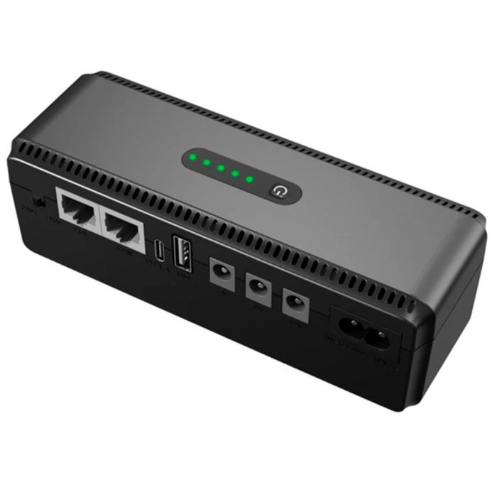 Источник бесперебойного питания для роутера Mini UPS 5V / 9V / 12V / 10400mAh 18W Black