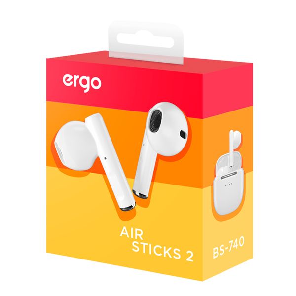 Навушники ERGO BS-740 Air Sticks 2 Білий