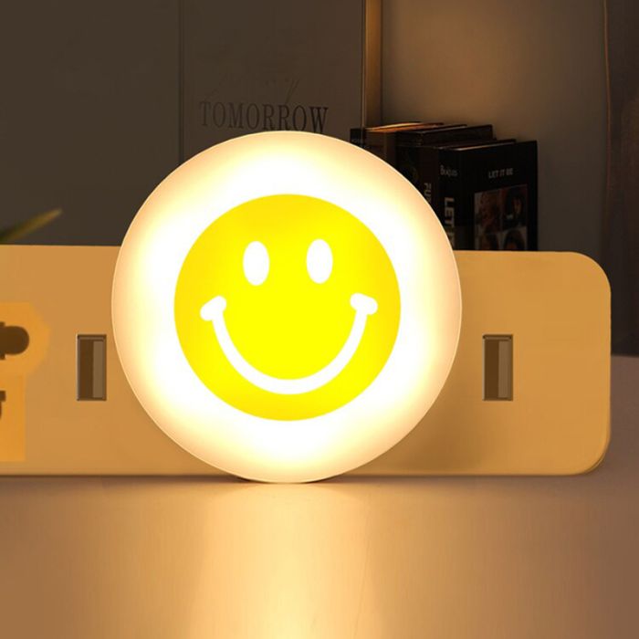 USB LED лампочка нічник смайлик в упаковці