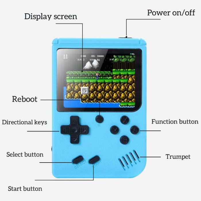 Портативна ігрова приставка Gamemaster 500 in 1 джойстик, консоль, 8 bit Green