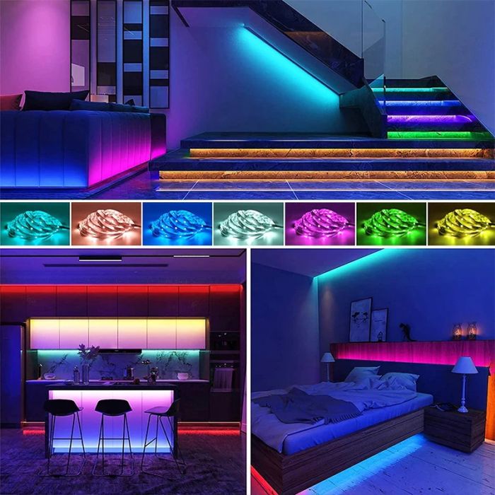 Світлодіодна LED стрічка 5 метрів USB / Bluetooth / Powerbank / 5В / RGB без додатка