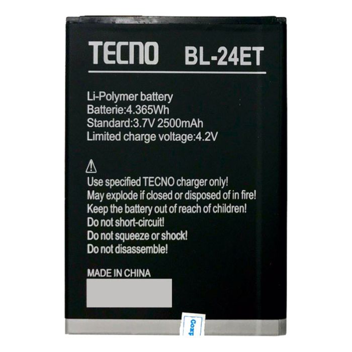 Аккумулятор для Tecno F7 (2500 mAh) BL-F3