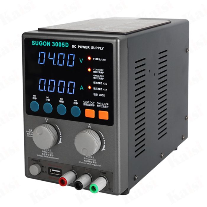 Блок живлення SUGON 3005D 30V 5A, трансформаторний, цифрова індикація (V/A), USB, 4 канали пам'яті