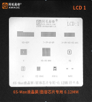 Трафарет BGA Amaoe LCD:1 для iPhone 6S/6S Plus/7/8/7Plus/8Plus/X/XR/XS/XS MAX (0.12 mm)