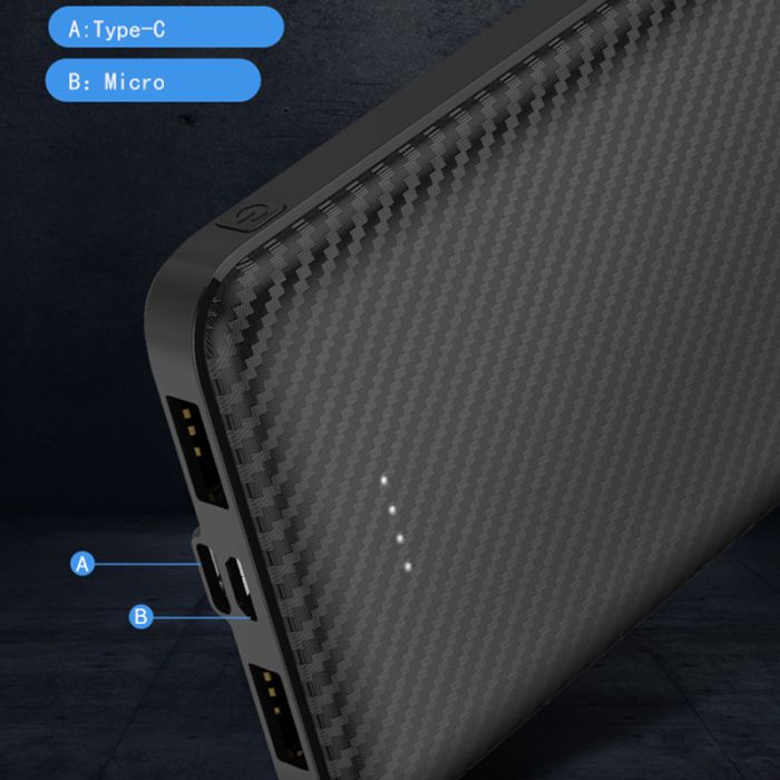 УМБ Power bank XIYT YZB0110 10000 mAh 2xUSB / Micro / Type-C Black