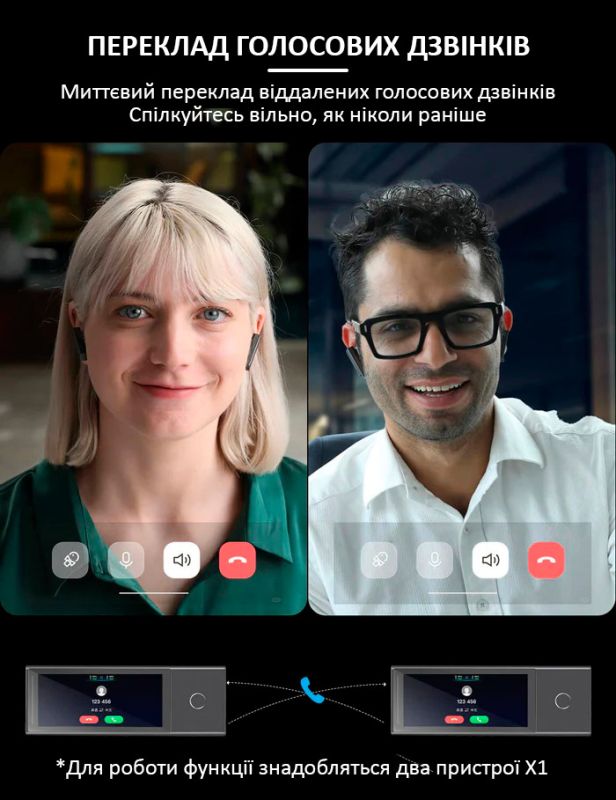 Голосовой переводчик Timekettle X1 + автономные наушники без приложений, 42 языка, онлайн, офлайн