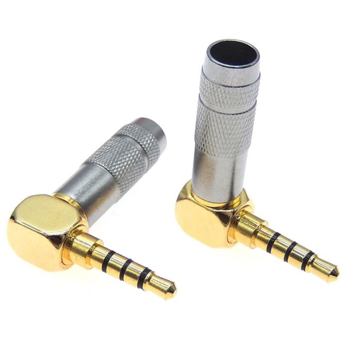 Роз'єм HM-450 4pin 3.5mm mini-jack кутовий Сірий