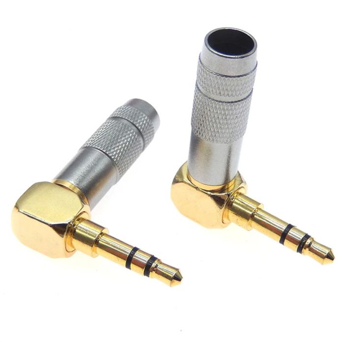 Роз'єм HM-081 3pin 3.5mm mini-jack кутовий Сірий