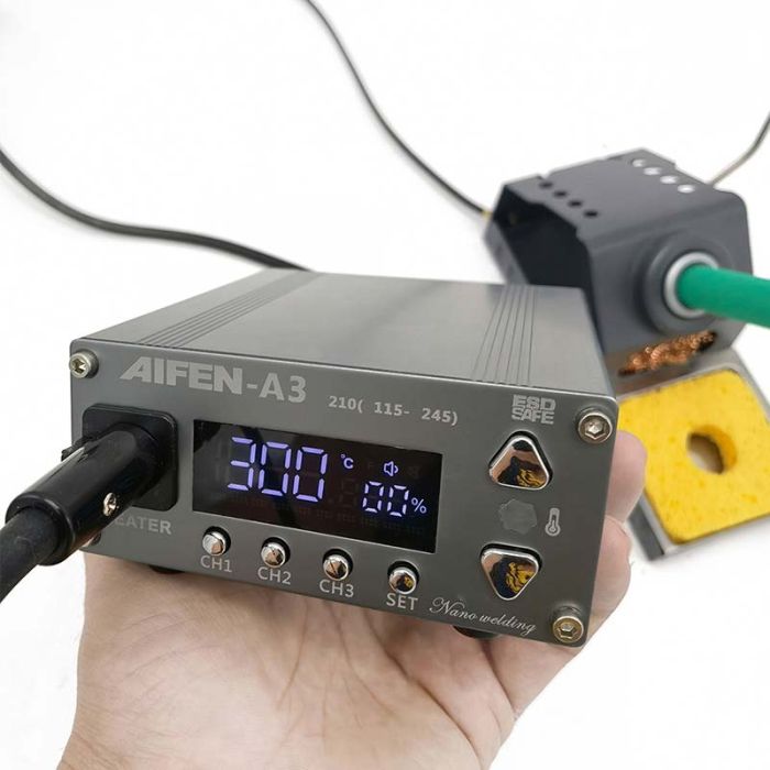 Паяльная станция прецизионная Aifen A3 / паяльник JBC C210 / 100-450°C / 3 канала памяти / 120 Вт