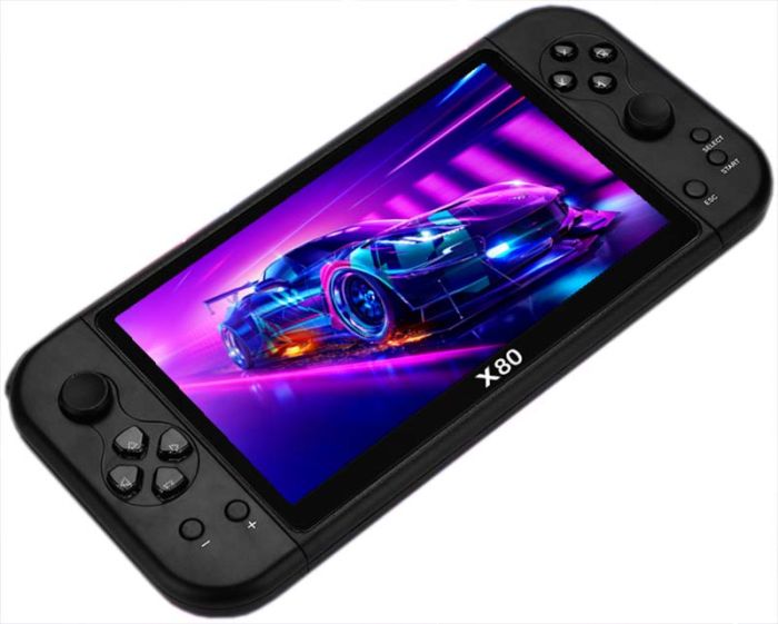 Портативная игровая приставка X80 / PSP / 7 '' / 16 ГБ / 20000 игр / HD TV выход Black