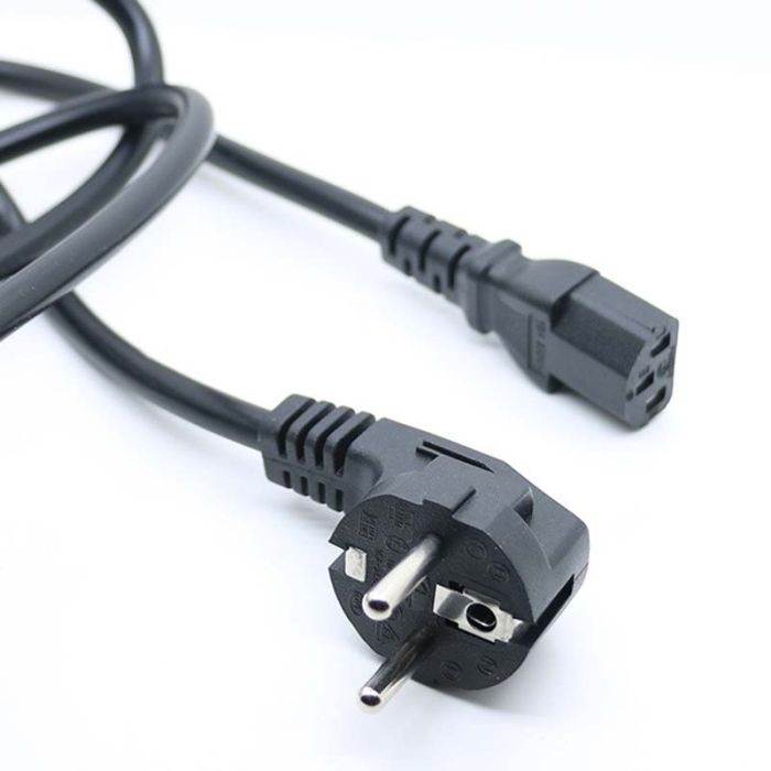 Кабель живлення Schuko PC-186 CEE 7/7 - IEC C13 євровилка / мідь / 0.5мм / 1.5м
