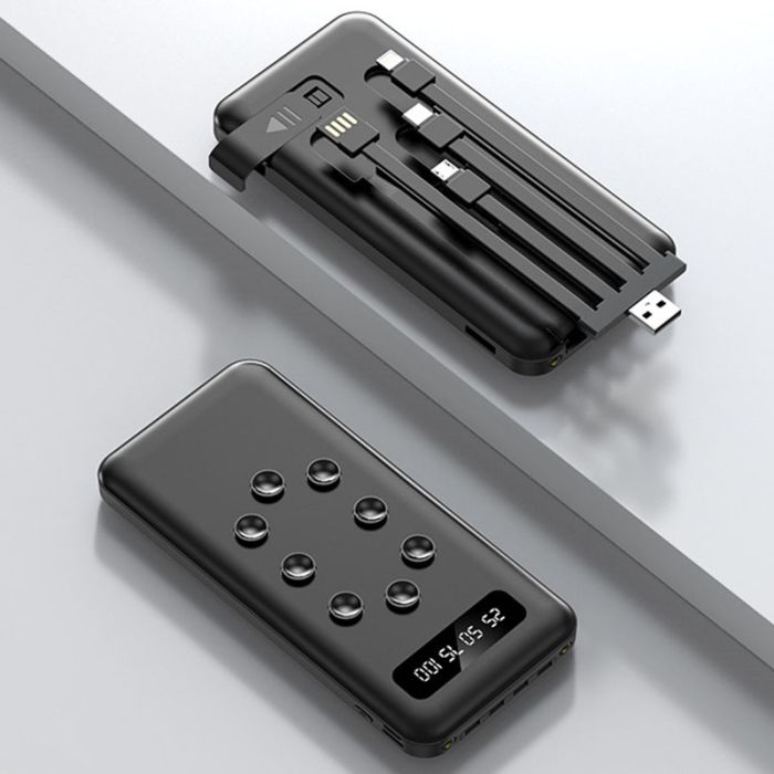 УЦІНКА! Power Bank VNpower K305 + кабель 4в1 USB/Micro/Type-C/Lightning/Ліхтарик Black / 3000 mAh