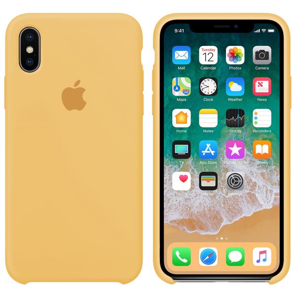 Чохол Silicone case для iPhone X/XS yellow