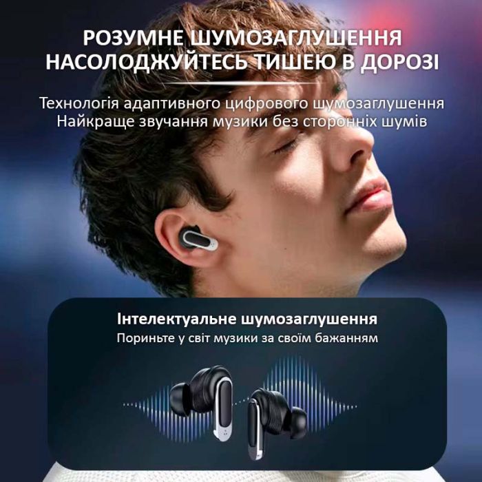 Навушники бездротові V8 TWS Earbuds з LED дисплеєм, Bluetooth 5.3, ANC, 530mAh, IPX5 Gold