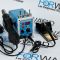Паяльна станція Forward 878D 2 в 1 термофен + паяльник, LED дисплей, 3 насадки, 100 - 480°C, 700 Вт
