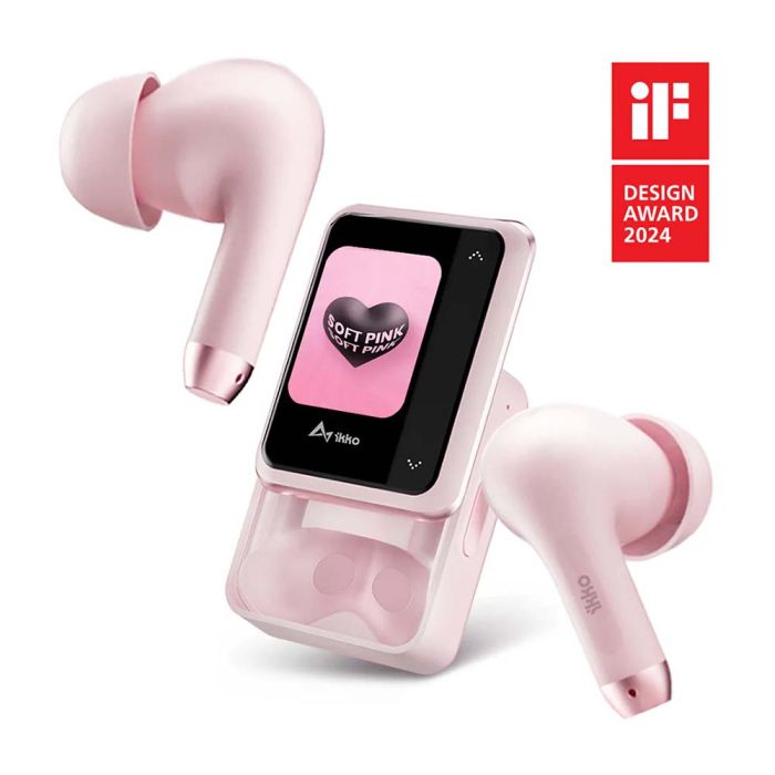 Наушники TWS переводчик IKKO ActiveBuds / AI ChatGPT голосовой ассистент / 45 языков / WI-FI / BT 5.3 Pink
