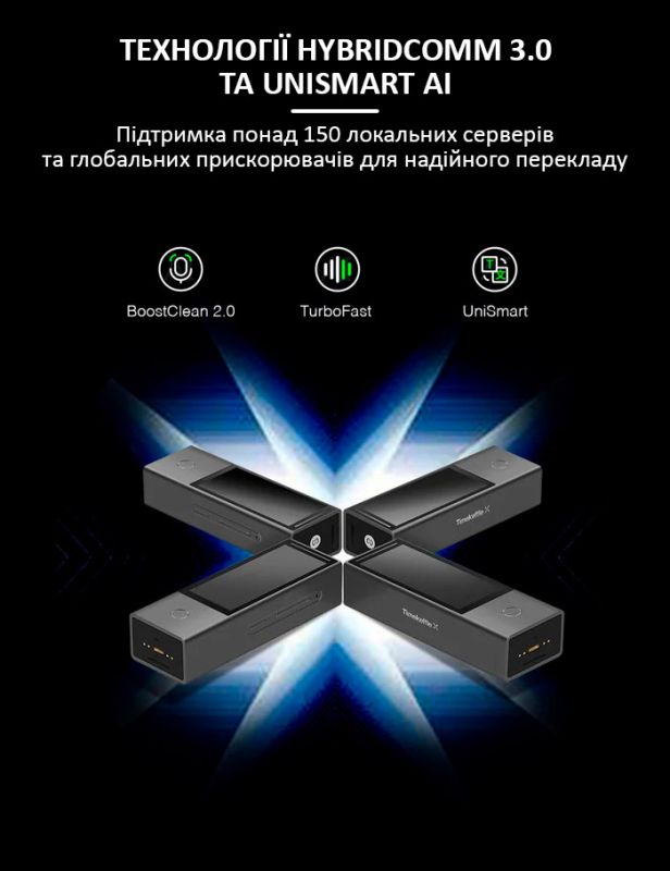 Голосовой переводчик Timekettle X1 + автономные наушники, 42 языка, онлайн, офлайн, комплект 5 шт.