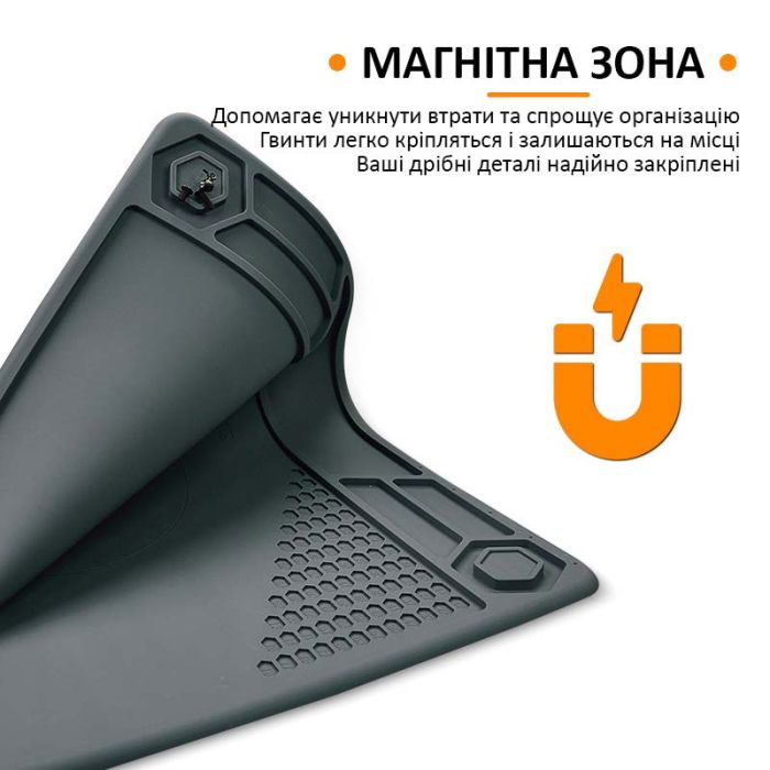 Теплоізоляційний силіконовий килимок TELIJIA TE-616 для паяння та ремонту техніки / 400x290 мм