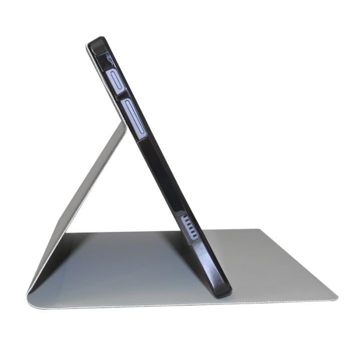 Чохол книжка для планшета Blackview Tab 12 / Tab 12 Pro / підставка / силіконова основа / сірий