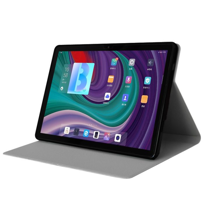 Чехол книжка для планшета Blackview Tab 12 / Tab 12 Pro / подставка / силиконовая основа / золотой