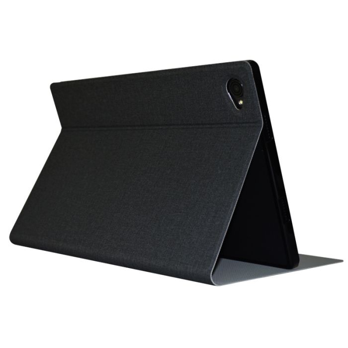 Чехол книжка для планшета Blackview Tab 15 / Tab 15 Pro / подставка / силиконовая основа / черный