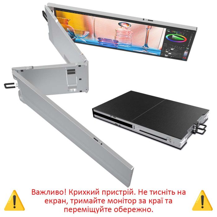 Монитор портативный W16FPC 16 дюймов с двойным дисплеем для ноутбуков / IPS / 1920x1200 / Type-C / HDMI
