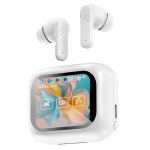 Наушники беспроводные LX-10 TWS Earbuds с LED дисплеем, Bluetooth 5.4, ANC + ENC, 320mAh White