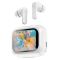 Бездротові навушники LX-10 TWS Earbuds з LED дисплеєм, Bluetooth 5.4, ANC + ENC, 320mAh White