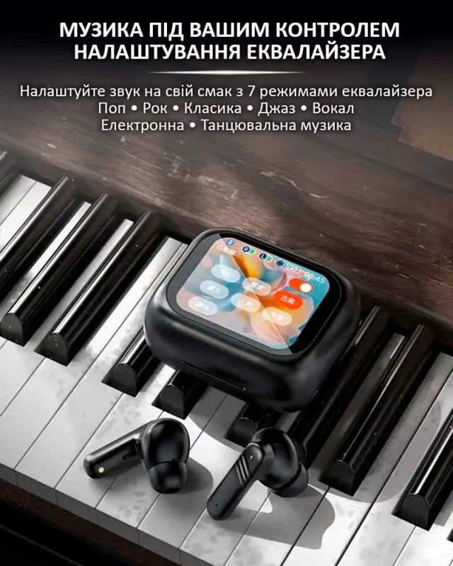 Бездротові навушники LX-10 TWS Earbuds з LED дисплеєм, Bluetooth 5.4, ANC + ENC, 320mAh White