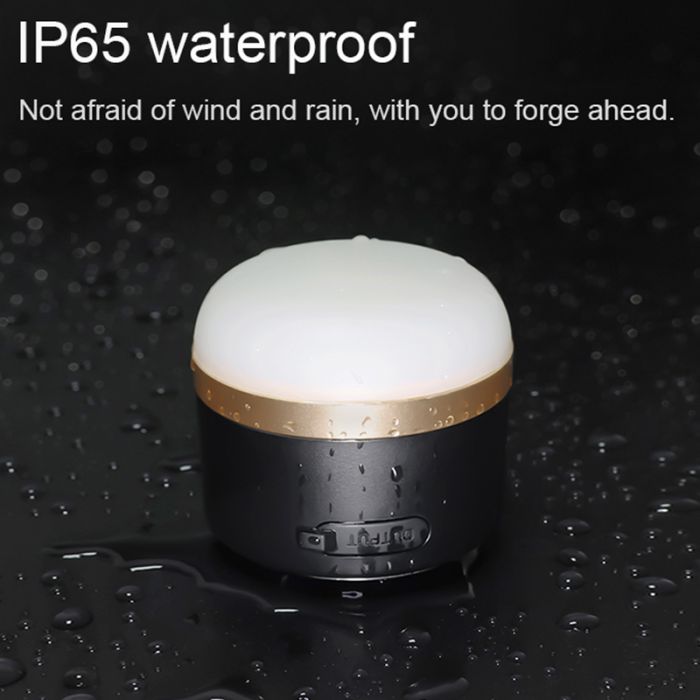 Ліхтар ручний кемпінговий Portable Light, 13 режимів, Powerbank 3600mAh, магніт, IP65 Чорний