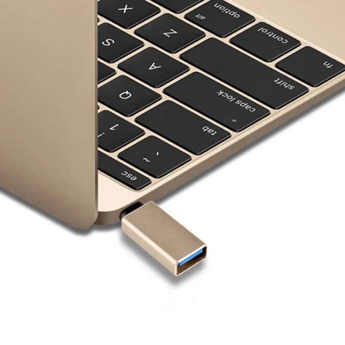 OTG переходник USB Type-C - USB 3.0 адаптер Серый