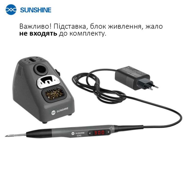 Ручка паяльника SUNSHINE S245 / цифровая регулировка / 100-450°C / 110 Вт / Type-C