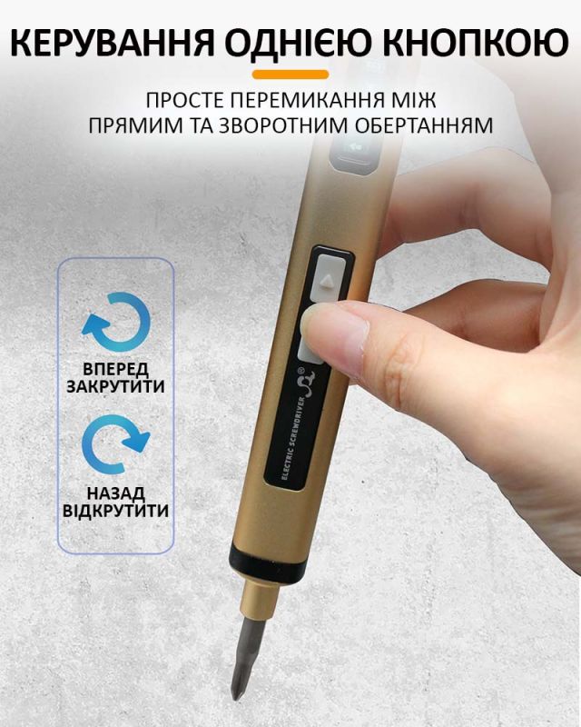 Отвертка аккумуляторная SW-2270C / набор 50 в 1 / для точных работ / Type-C / 350 mAh / в кейсе