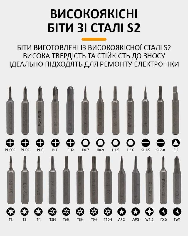 Отвертка аккумуляторная SW-80011 / набор 25 в 1 / для точных работ / Type-C / 350 mAh / в кейсе