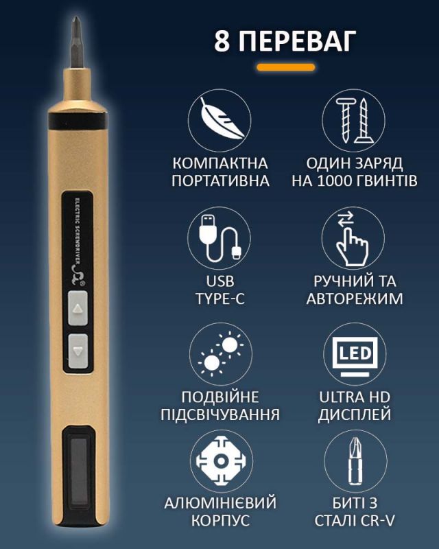 Отвертка аккумуляторная SW-80066 / набор 110 в 1 / для точных работ / Type-C / 350 mAh / в кейсе