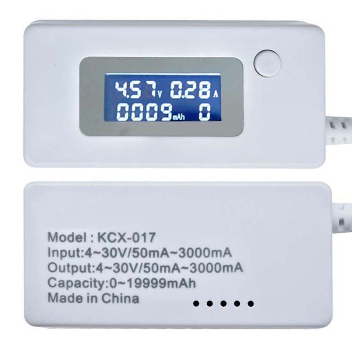 Багатофункціональний USB тестер KEWEISI KCX-017 струму напруги ємності Білий