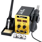 Паяльна станція 2 в 1 KaiLiwei 8589D / фен + паяльник / цифрова індикація / турбінна / 100-500°C / 700 Вт
