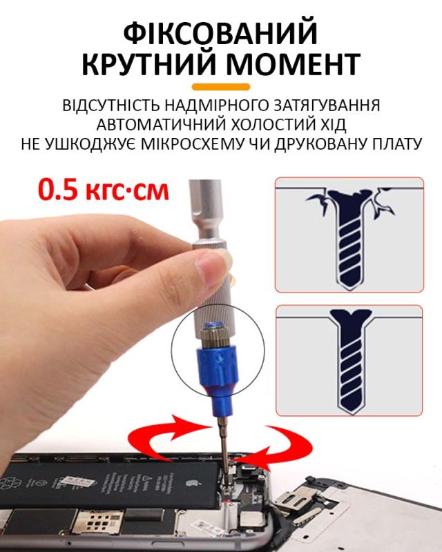 Отвертка прецизионная SW-A24 / фиксированный крутящий момент / сталь S2 / шестиконечная звезда T1