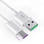 Кабель USB Type-C с удлиненным разъемом / длина коннектора 10мм / 1м Белый