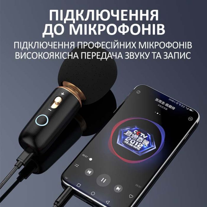 Кабель AUX Micro-USB на 3.5мм (тато-тато) аудіо перехідник в оплетці 1.5м Чорний