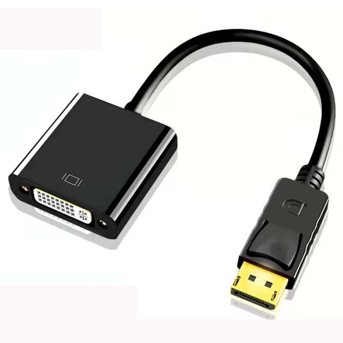 Перехідник адаптер XP-354 Display Port (тато) на DVI (мама) 1080P 20см Чорний