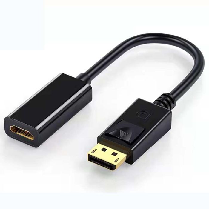 Перехідник адаптер XP-352 Display Port (тато) на HDMI (мама) 1080P HD Чорний