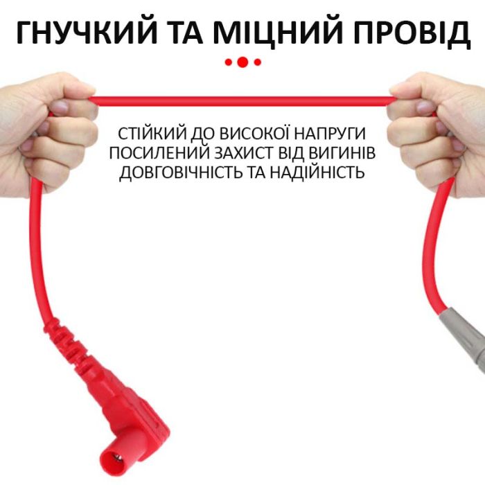 Щупи для мультиметра, тестера високоякісні CAT III / 600V / 10A / 85см