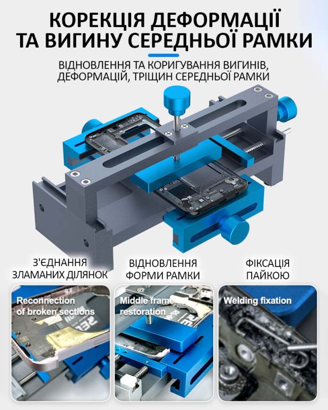 Тримач платформа Relife RL-601P Max для ремонту деформації рамки, видалення дисплея, задньої кришки