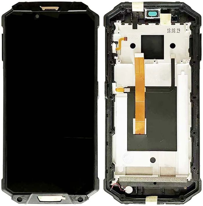 Дисплей + сенсор с рамкой Oukitel WP2 Black - p/n: S060ANRP0129ADD1YA
